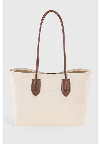 Housebags Retro Vintage Shopper Çanta Soft Kahverengi 264 Soft Krem
