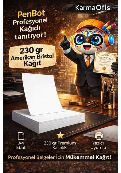 A4 230 Gr Amerikan Bristol Sertifika Kağıdı 25 Li Paket Kalın Belge Ve Sertifika Kağıdı