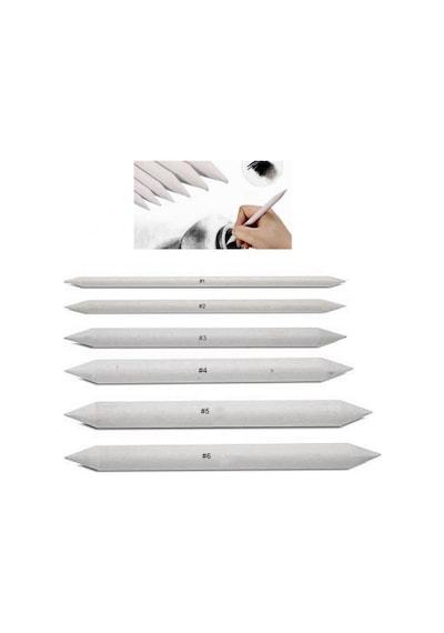 Toz Pastel Dağıtıcı. Kaynaştırma Kalemi. 6'Lı Set. Paper Stump. Toz Pastel Dağıtıcı. Kaynaştırma Kalemi. 6'Lı Set. Paper Stump.