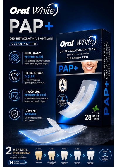 Cleaning Pro Pap+ Diş Beyazlatma Bantları 28 Adet