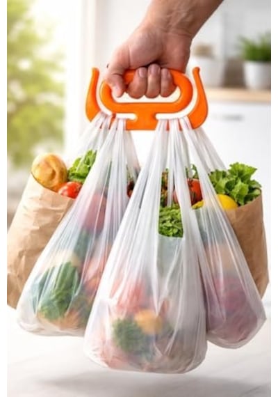 1 Adet Çok Amaçlı Market Pazar Poşet Taşıma Aparatı Poşet Tutucu Taşıma Kiti 100