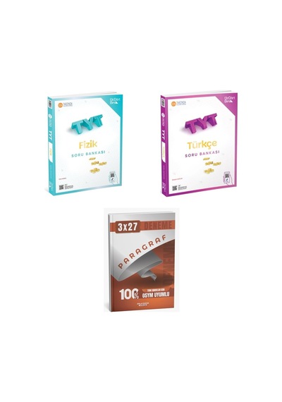 2027 2027 Üçdörtbeş Tyt Fizik + Türkçe Soru + Anla Kazan Paragraf Deneme 3'lü Set