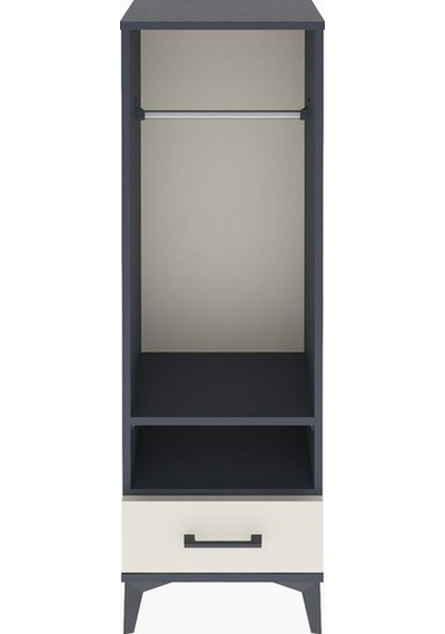 Arges Dolap 2 Raflı Tek Çekmeceli Tek Askılı 44x30x134 Antras... Antrasit