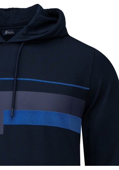 Hatemoğlu Lacivert Regular Fit Baskılı Kapüşonlu Sweatshirt 2977612 Lacivert