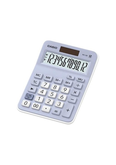 Masa Üstü Hesap Makinesi 12 Haneli Açık Mavi Renk 124-Pembe