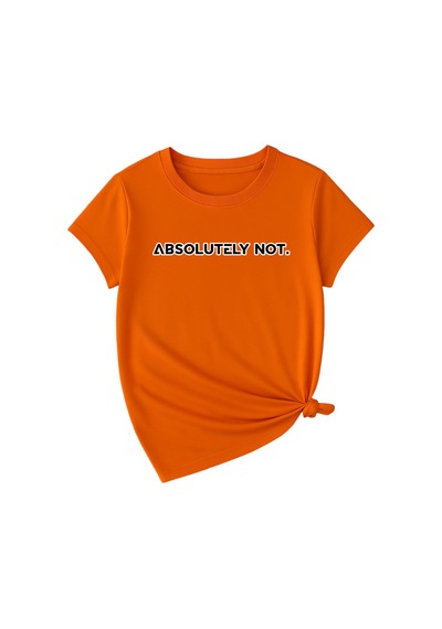 Uyguntarz Unisex Kesinlikle Hayır. Tasarım Basklı Tshirt Turuncu