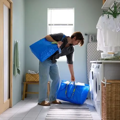 Ikea Frakta Çanta, Mavi, 55x37x35 Cm/71 Lt