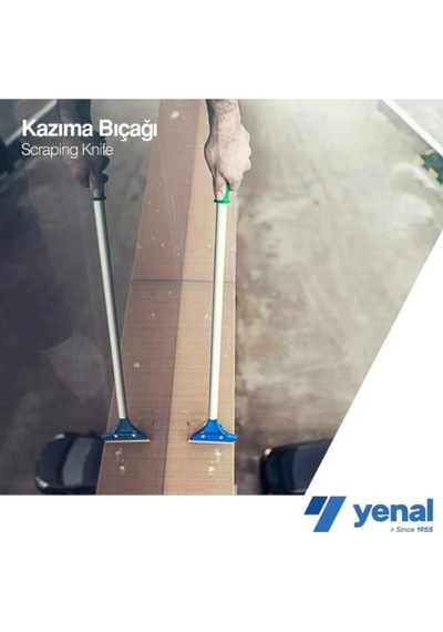 Yenal Kazıma Bıçağı Uzun 65 Cm 18 Mm Bıçak Kırmızı - Mavi