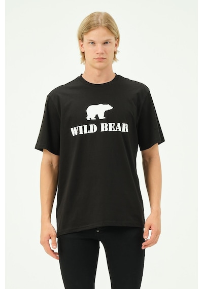 Rich Erkek T-shirt Ayı Baskılı Bear Tişört SIYAH Rich Erkek T-shirt Ayı Baskılı Bear Tişört SIYAH