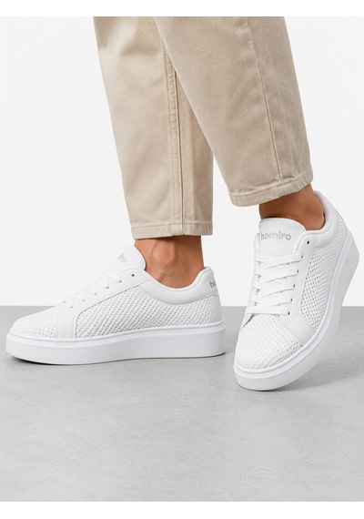 Günlük Rahat Taban Bağcıklı Sneaker Spor Ayakkabı Beyaz