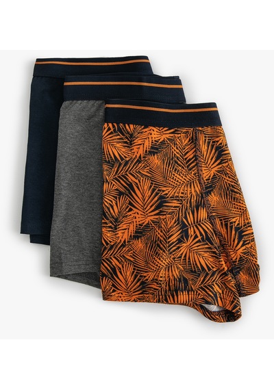 Koton 3'Lü Boxer Seti Yaprak Baskılı Çok Renkli Pamuklu Turuncu 4Slm90085Mk Turuncu Koton 3'Lü Boxer Seti Yaprak Baskılı Çok Renkli Pamuklu Turuncu 4Slm90085Mk Turuncu