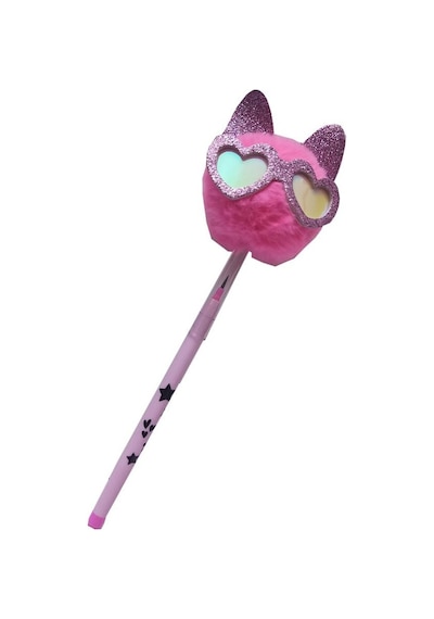 Peluş Kedi Gözlüklü Figürlü Yumurtlayan Kalem