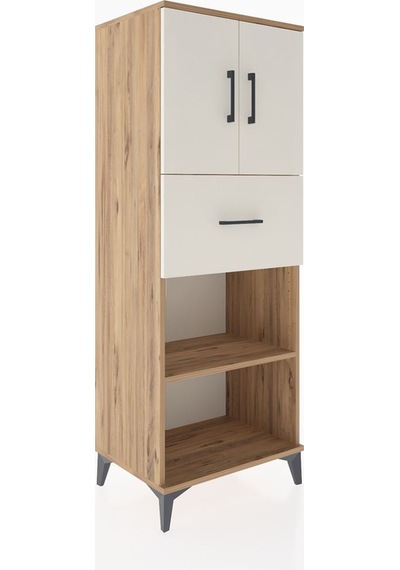 Hyperion Dolap 3 Raflı Tek Çekmeceli 2 Kapaklı 60x44x163 Çam-aytaşı Atlas Çam