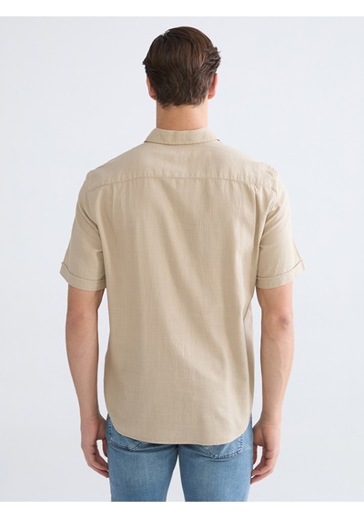 Lcwaıkıkı Classic Bej Regular Fit Poplin Erkek Gömlek