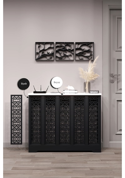 Dekoratif Petek Dolabı Kalorifer Peteği Kapatma Ünitesi Modern Tasarım İç Ölçü 96 Cm Dış Ölçü 100 Cm Petek 96 Siyah Üstü Beyaz D5 Dekoratif Petek Dolabı Kalorifer Peteği Kapatma Ünitesi Modern Tasarım İç Ölçü 96 Cm Dış Ölçü 100 Cm Petek 96 Siyah Üstü Beyaz D5