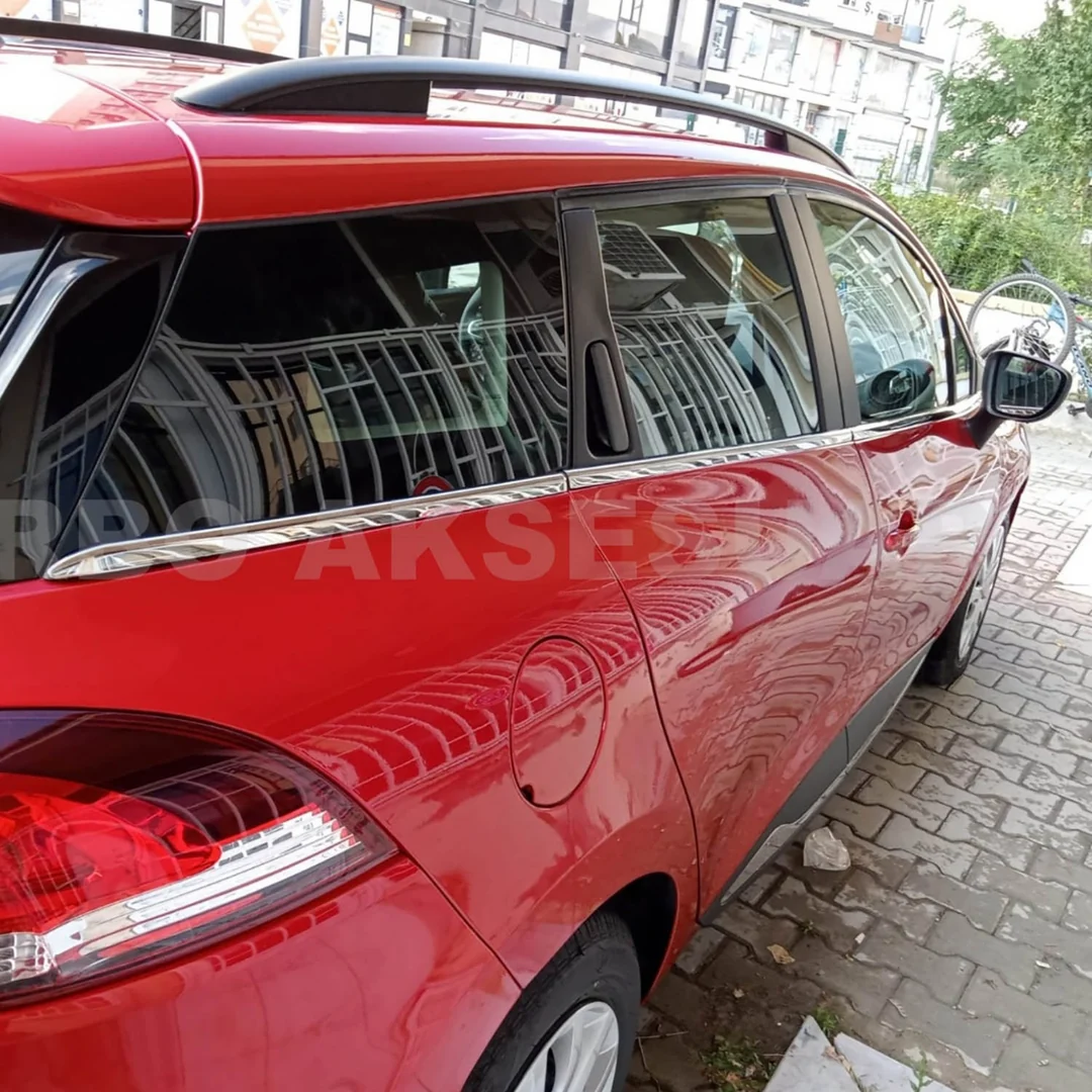 Renault Clio Sport Tourer Cam Çıtası Alt - Krom 8 Parça 2013 Ve Sonrası, Sw