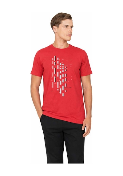 Pierre Cardin Penye Kısakol Pijama Takım Lk-pc6129 Kırmızı