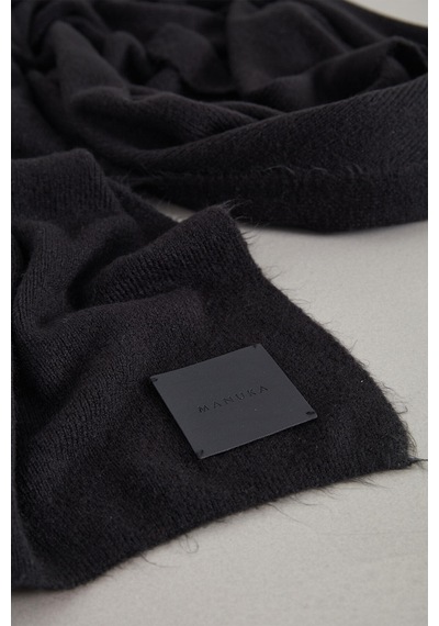 Manuka Cozy Yumuşak Dokulu Atkı Siyah