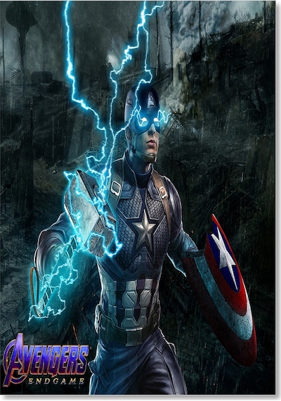 Cakasepetim Avengers Endgame Captain America Ahşap Mdf Tablo