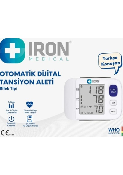Iron Konuşan Bilekten Ölçer Tansiyon Aleti