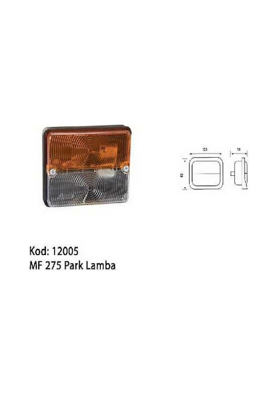 MASSEY FERGUSON TRAKTÖR MF275 ÖN PARK LAMBA ASFAR 12005 1 ADET SAĞ yada SOL