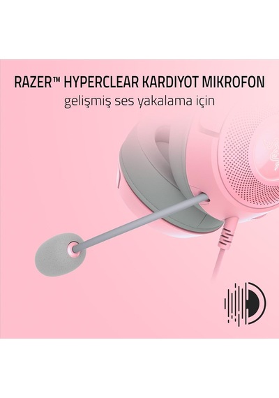 Ayrex Kraken Kitty V2 - Kablolu Rgb Kulaklık Kedi Kulaklı Reaktif Akış Aydınlatması, Razer Hyperclear Mikro, Trif