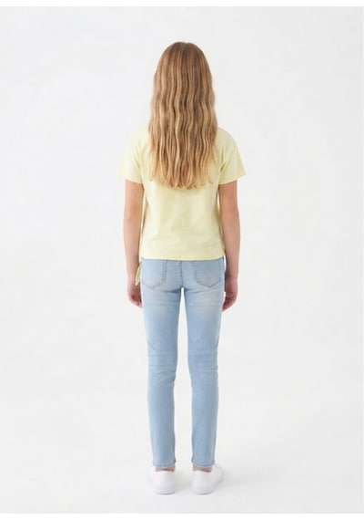 Stsahra Kız Çocuk Sarı T-shirt 00666sr