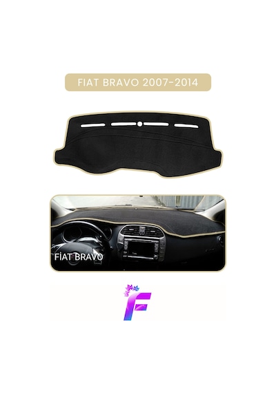 Fıat Bravo 2007-2014 Araca Özel Torpido Örtüsü Ön Göğüs Kılıfı Tam Koruma Oto Aksesuar E25 Bej