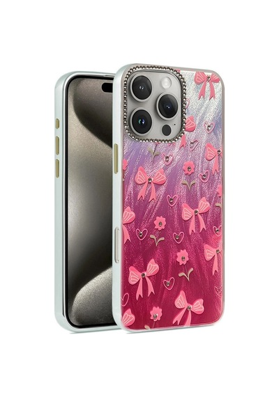 Apple iPhone Uyumlu , 16 Pro Max Kılıf Blade Aynalı Desenli Kapak - Desen 3