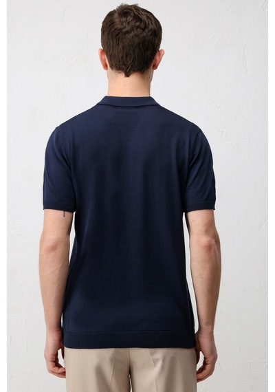 Antioch Comfort Slim Polo Yaka Erkek Triko T-shirt Lacivert