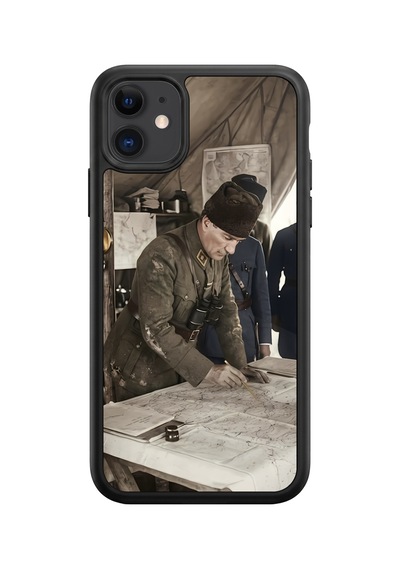 İphone 11 Uyumlu Karargâh Desenli Kamera Korumalı Darbelere Dayanıklı Kılıf 184-karargâh-iphone11
