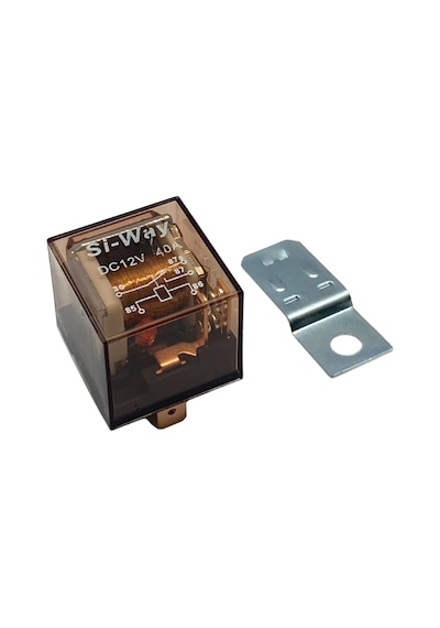 12V Röle 5 Uçlu 40 A/80 A Işikli (Şeffaf) (Çift Platin) (87A)