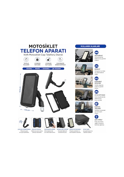 Motosiklet Telefon Tutucu 5.5"-6.2" - 323