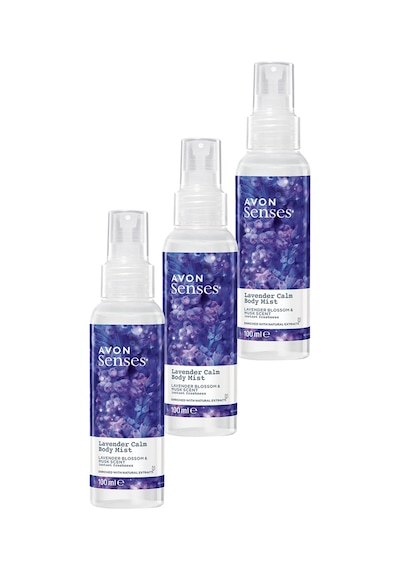 Avon Lavender Calm Lavanta ve Misk Kokulu Vücut Spreyi 3 x 100 ML