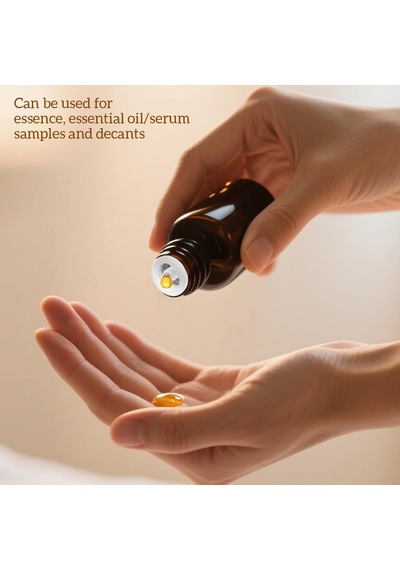 6 Adet Amber Cam Esansiyel Yağ Şişesi, Orifis Azaltıcı Ve Siyah Kapaklı Boş Kozmetik Parfüm Aromaterapi Saklama Kabı Vial Saksılar Taşınabilir Doldurulabilir Boyut 20 Ml / 7,4 Oz