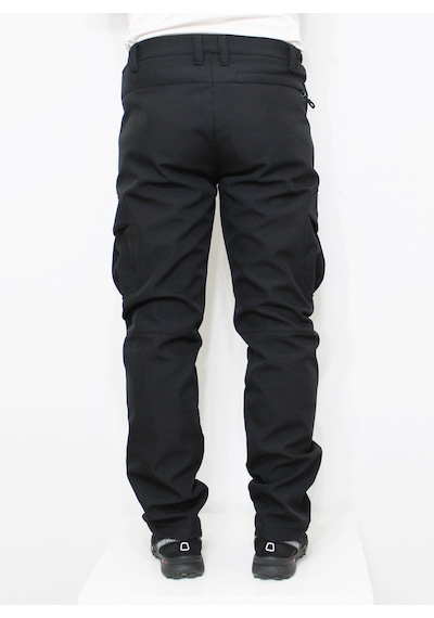Mudwill Softshell Kargo Cepli Kışlık Pantolon-Siyah