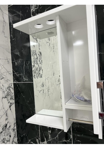 Denko Lotus Serisi 60 Cm Mdf Banyo Dolabı Beyaz Denko Lotus Serisi 60 Cm Mdf Banyo Dolabı Beyaz