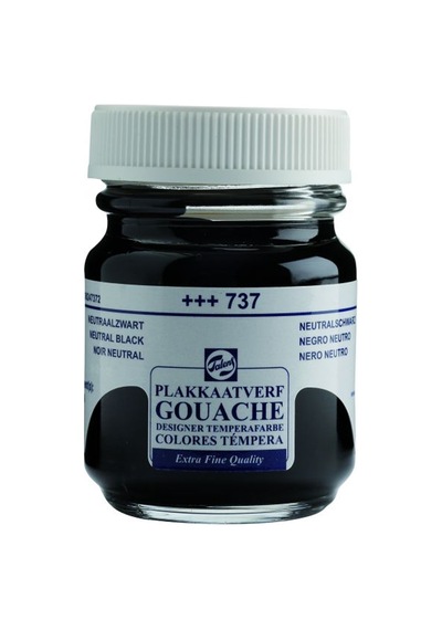 Talens Guaj Boya 16 Ml Neutral Siyah Siyah 737 Çok Renkli