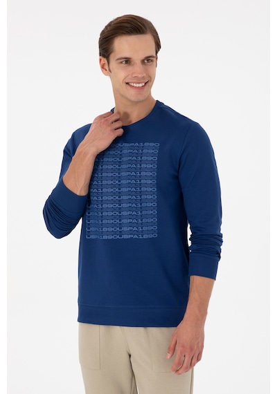 U.S. Polo Assn. Erkek Regular Fit Bisiklet Yaka İndigo Sweatshirt 50293461-VR028 U.S. Polo Assn. Erkek Regular Fit Bisiklet Yaka İndigo Sweatshirt 50293461-VR028