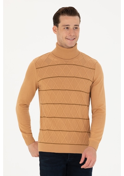 U.s. Polo Assn. Balıkçı Yaka Kum Erkek Triko 1678366 001