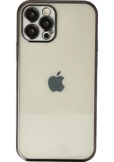 Apple Uyumlu iPhone 12 Pro Kılıf Kamera Korumalı Lensli Silikon Siyah\
