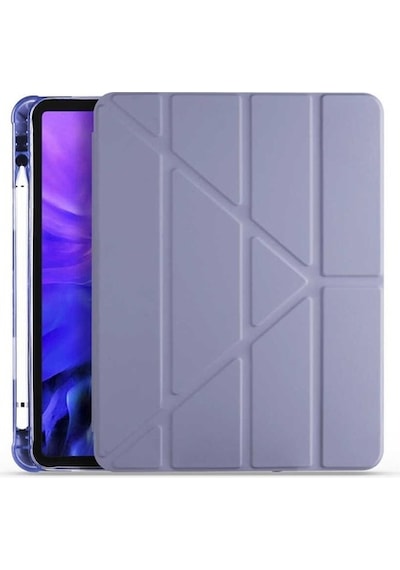 Ceponya Apple Uyumlu iPad 10.2 (8.Nesil) Kılıf Kalem Bölmeli Standlı Tam