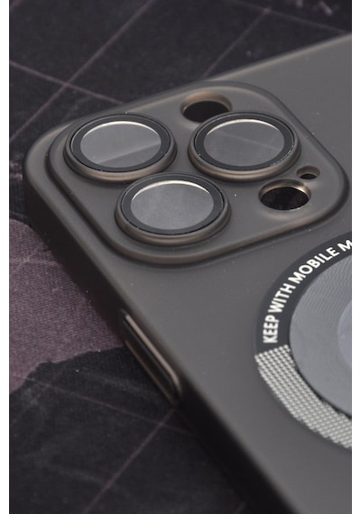 Apple Uyumlu iPhone 14 Pro Max Uyumlu Siyah Renkli Yarı Şeffaf İnce Sert Kapak Kılıf Kamera Lens Korumalı Siyah -