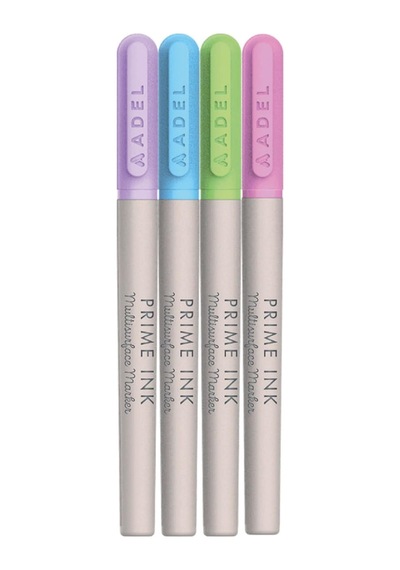 Adel Prime Ink Multisurface 4'lü Pastel Markör Çok Renkli