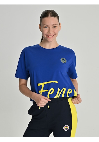 Fenerium Kadın Trıbun Fenerbahçe Tshırt Saks Mavı
