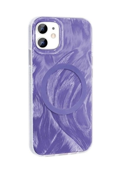 Apple Uyumlu iPhone 11 Kılıf Magsafe Şarj Özellikli Fırça Boya De