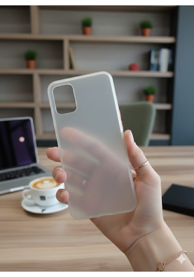 Oppo A92 / Oppo A72 / Oppo A52 Kılıf Fri Mat Yüzey Renkli Kenar Kılıf Renksiz