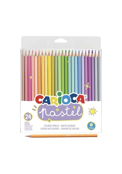 Carioca Pastel Renkli Kuru Boya Kalemi 24'lü Çok Renkli