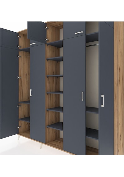 Hyperion Dolap 12 Raflı 9 Kapaklı 2 Askılı 220x44x243 Çam-antrasit/antrasit Antrasıt/antrasıt Hyperion Dolap 12 Raflı 9 Kapaklı 2 Askılı 220x44x243 Çam-antrasit/antrasit Antrasıt/antrasıt