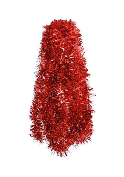 Yenigeldi 1 Adet 1.7 Metre Kırmızı Kalın Yılbaşı Püskül Süsü Tinsel Garland,süs T77, Kırmızı Genel